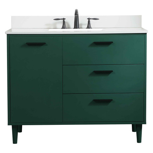 Elegant Bathroom Vanity - Green (VF47042MGN-BS)