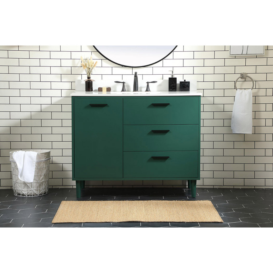 Elegant Bathroom Vanity - Green (VF47042MGN-BS)