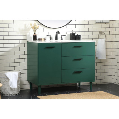 Elegant Bathroom Vanity - Green (VF47042MGN-BS)