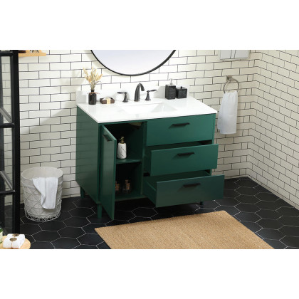 Elegant Bathroom Vanity - Green (VF47042MGN-BS)