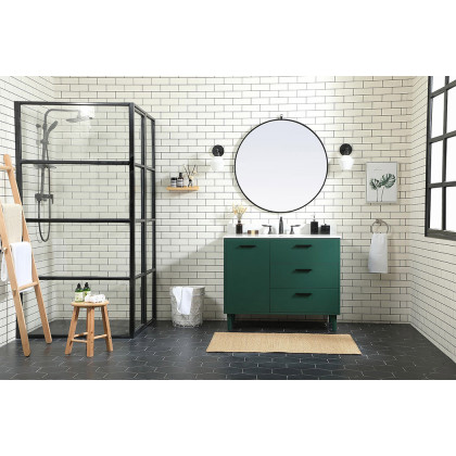 Elegant Bathroom Vanity - Green (VF47042MGN-BS)