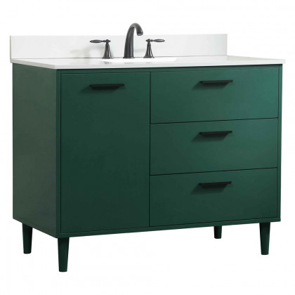 Elegant Bathroom Vanity - Green (VF47042MGN-BS)