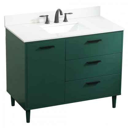 Elegant Bathroom Vanity - Green (VF47042MGN-BS)