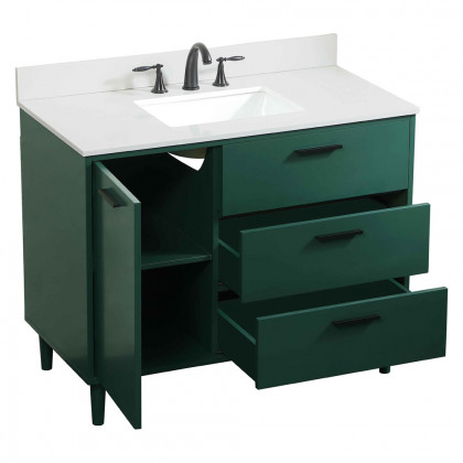 Elegant Bathroom Vanity - Green (VF47042MGN-BS)