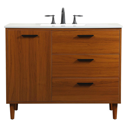 Elegant Bathroom Vanity - Teak (VF47042MTK)