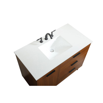 Elegant Bathroom Vanity - Teak (VF47042MTK)