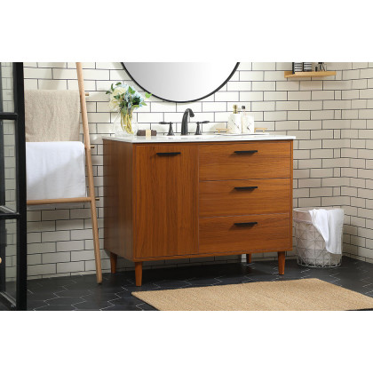 Elegant Bathroom Vanity - Teak (VF47042MTK)
