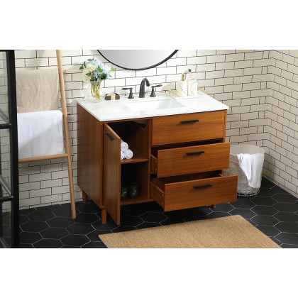 Elegant Bathroom Vanity - Teak (VF47042MTK)