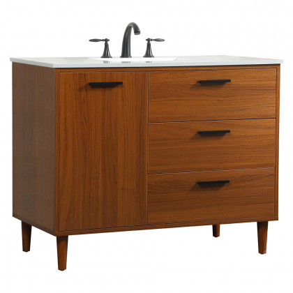 Elegant Bathroom Vanity - Teak (VF47042MTK)