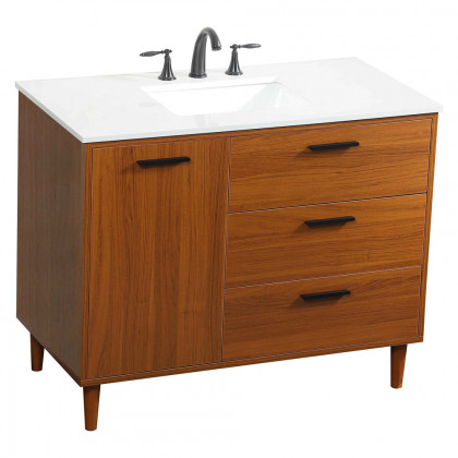 Elegant Bathroom Vanity - Teak (VF47042MTK)