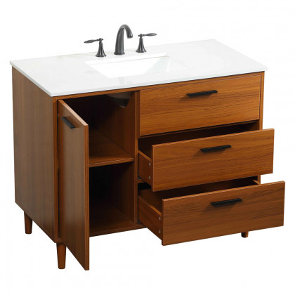Elegant Bathroom Vanity - Teak (VF47042MTK)