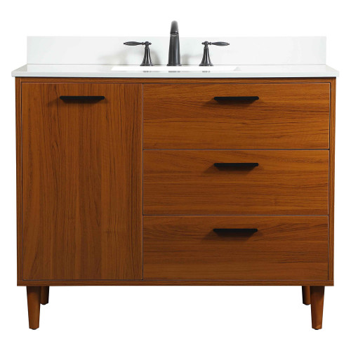 Elegant Bathroom Vanity - Teak (VF47042MTK-BS)