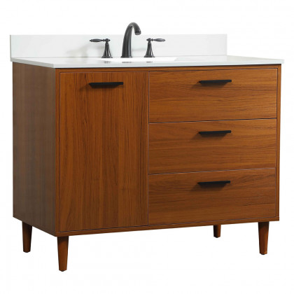 Elegant Bathroom Vanity - Teak (VF47042MTK-BS)