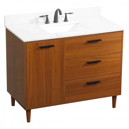 Elegant Bathroom Vanity - Teak (VF47042MTK-BS)