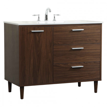 Elegant Bathroom Vanity - Walnut (VF47042MWT)