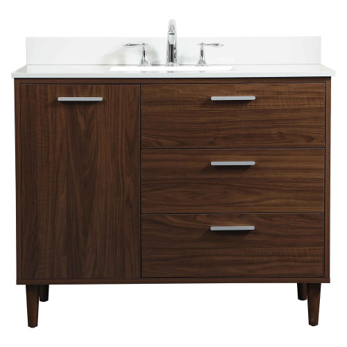 Elegant Bathroom Vanity - Walnut (VF47042MWT-BS)