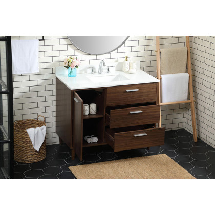 Elegant Bathroom Vanity - Walnut (VF47042MWT-BS)