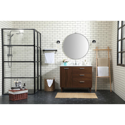 Elegant Bathroom Vanity - Walnut (VF47042MWT-BS)