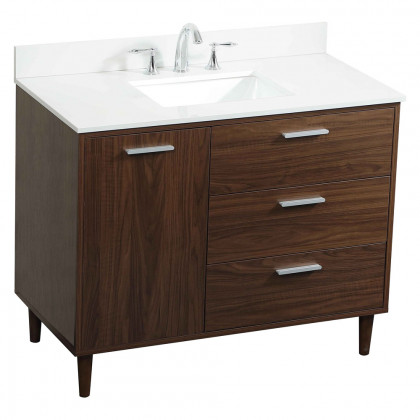 Elegant Bathroom Vanity - Walnut (VF47042MWT-BS)