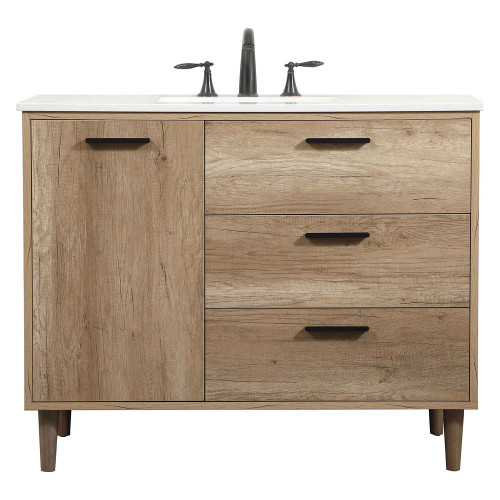 Elegant Bathroom Vanity - Natural Oak (VF47042NT)