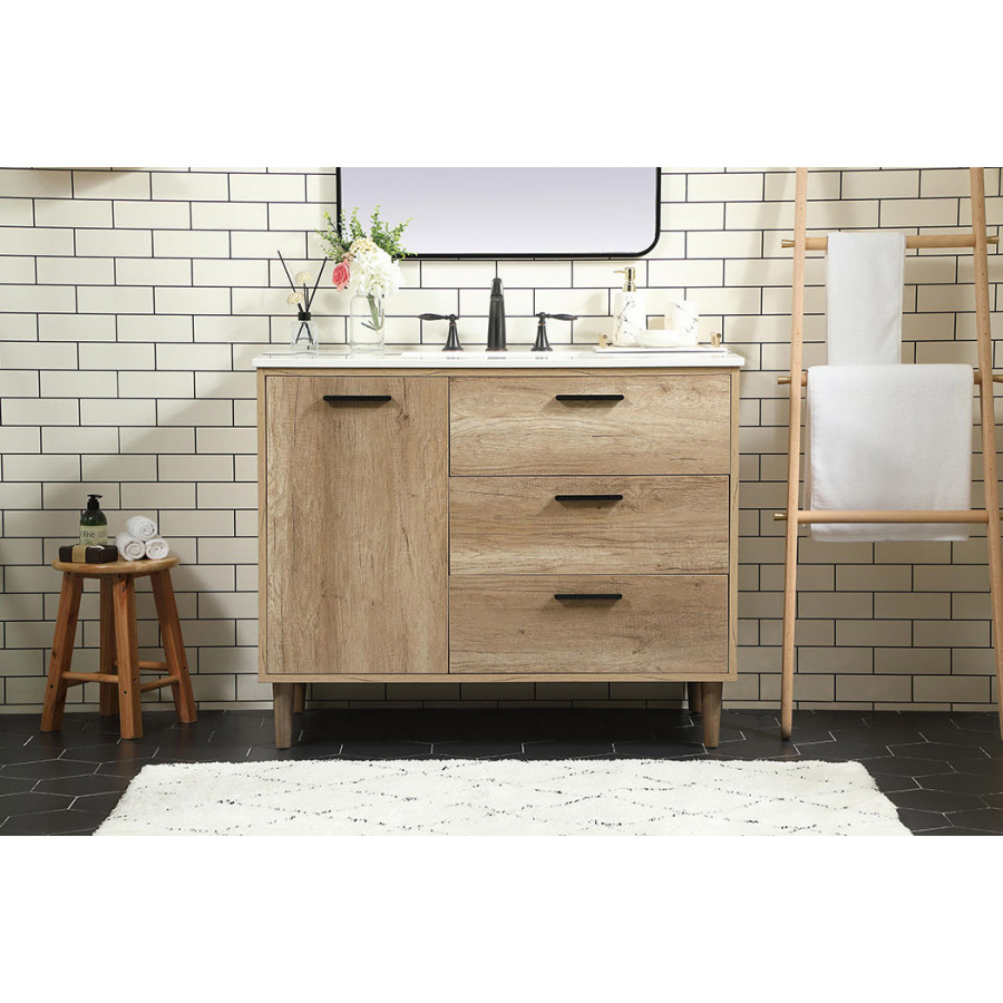 Elegant Bathroom Vanity - Natural Oak (VF47042NT)