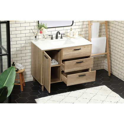 Elegant Bathroom Vanity - Natural Oak (VF47042NT)