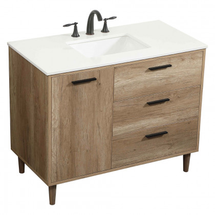 Elegant Bathroom Vanity - Natural Oak (VF47042NT)