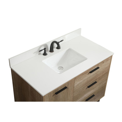 Elegant Bathroom Vanity - Natural Oak (VF47042NT-BS)