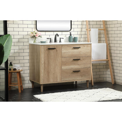 Elegant Bathroom Vanity - Natural Oak (VF47042NT-BS)