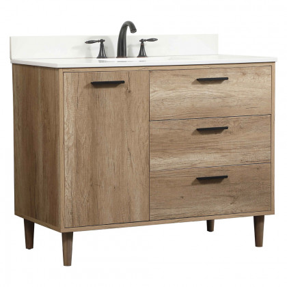 Elegant Bathroom Vanity - Natural Oak (VF47042NT-BS)