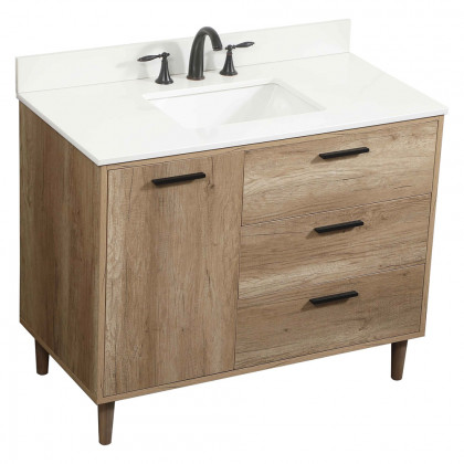 Elegant Bathroom Vanity - Natural Oak (VF47042NT-BS)