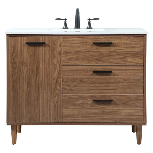 Elegant Bathroom Vanity - Walnut Brown (VF47042WB)