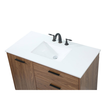 Elegant Bathroom Vanity - Walnut Brown (VF47042WB)