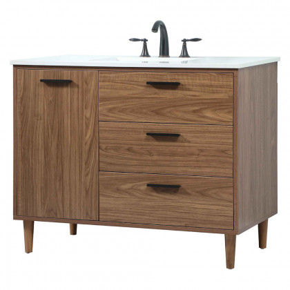 Elegant Bathroom Vanity - Walnut Brown (VF47042WB)