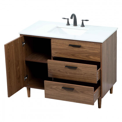 Elegant Bathroom Vanity - Walnut Brown (VF47042WB)