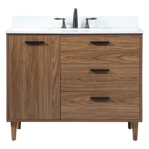 Elegant Bathroom Vanity - Walnut Brown (VF47042WB-BS)