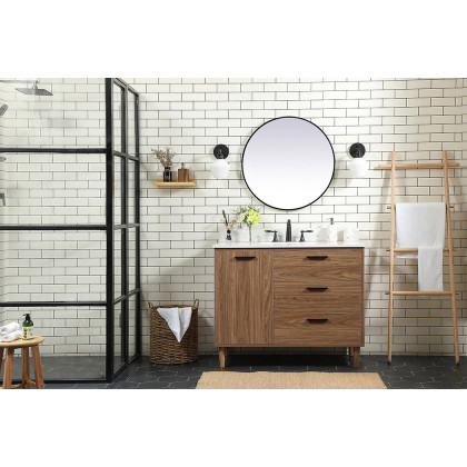 Elegant Bathroom Vanity - Walnut Brown (VF47042WB-BS)