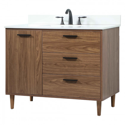 Elegant Bathroom Vanity - Walnut Brown (VF47042WB-BS)