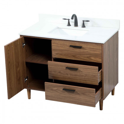 Elegant Bathroom Vanity - Walnut Brown (VF47042WB-BS)