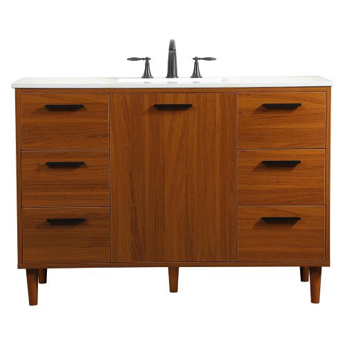 Elegant Bathroom Vanity - Teak (VF47048MTK)