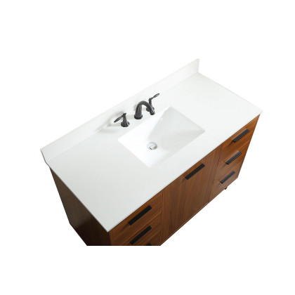 Elegant Bathroom Vanity - Teak (VF47048MTK-BS)