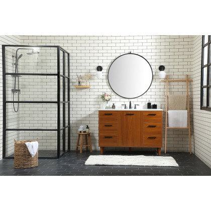 Elegant Bathroom Vanity - Teak (VF47048MTK-BS)