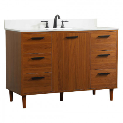 Elegant Bathroom Vanity - Teak (VF47048MTK-BS)