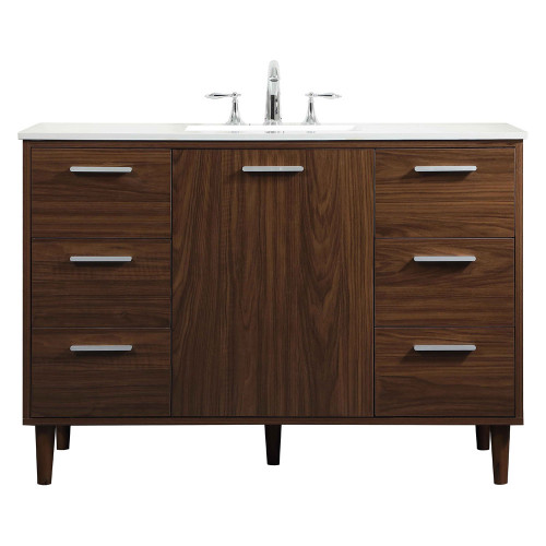 Elegant Bathroom Vanity - Walnut (VF47048MWT)