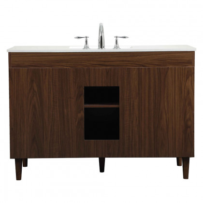 Elegant Bathroom Vanity - Walnut (VF47048MWT)