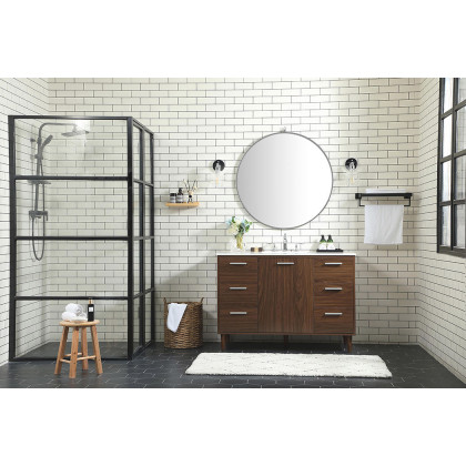Elegant Bathroom Vanity - Walnut (VF47048MWT)