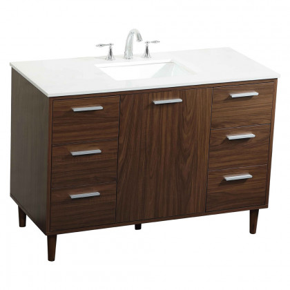 Elegant Bathroom Vanity - Walnut (VF47048MWT)