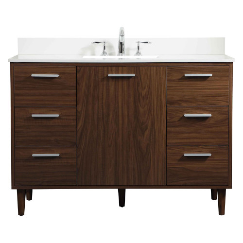 Elegant Bathroom Vanity - Walnut (VF47048MWT-BS)
