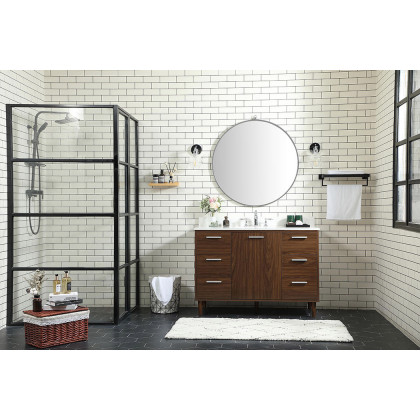 Elegant Bathroom Vanity - Walnut (VF47048MWT-BS)