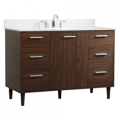Elegant Bathroom Vanity - Walnut (VF47048MWT-BS)
